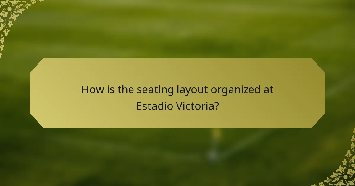 How is the seating layout organized at Estadio Victoria?